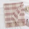 Winter New Plaid Scarf Printed Tassel Imitation Cashmere Scarf Fashionable Sweet Shawl Mid Length Thick Warm Scarf