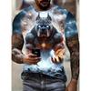 Funny Men's T-Shirt 3d Printed Chicken Tshirt Animal Dog Pattern Short-Sleeved Tees Oversized Streetwear Summer Casual Men Tops