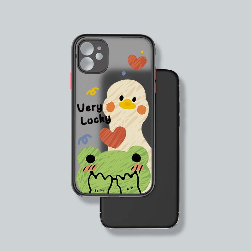 Милый чехол для телефона с утками для девочек и мальчиков для iPhone 14 13 12 11 Mini XS XR X Pro MAX 8 7 6 Plus матовый полупрозрачный чехол из ТПУ
