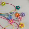 Cute Flower Necklace Colorful Pendant Necklace Romance Neck Jewelry Acrylic Material Gift for Girls and Youthful Women