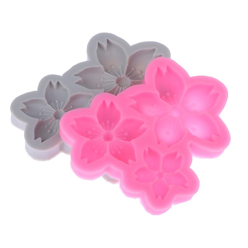1 шт. 3 полости в форме цветка сакуры силиконовая форма для украшения шоколадного торта на день рождения домашняя форма для выпечки