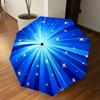 1PC Blue Stars Umbrella-8-Rib Reinforced, Automatic Open, Lightweight & Durable, Cute Fashion Accessory for Outdoor-W114