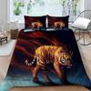 2023 New Style Animal 3D Printing Adults Bedclothes Comforter Duvet Cover Tiger Pattern Bedding Set Pillowcase King Size Double Size