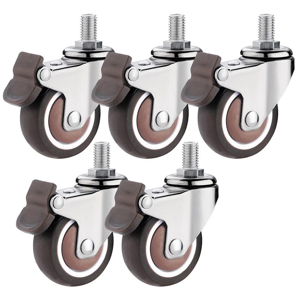 4PCS 1.5" / 2" Wheel Furniture Castor TPE Rubber Rubber Castor New Replacement Castors Table Shelf