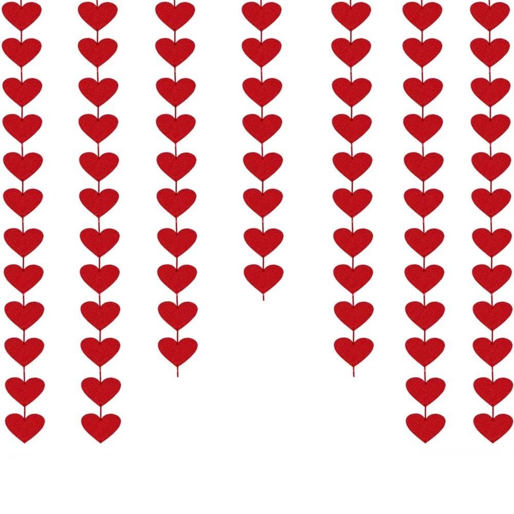 Сделай сам Красное сердце Подвесное украшение Гирлянды из сердец Баннер Сердце Свадебное украшение для вечеринки по случаю дня рождения
