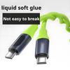 Кабель USB Type-c - Type-c для быстрой зарядки 240 Вт с цифровым дисплеем, сверхбыстрая зарядка, кабель для передачи данных для мобильного телефона, жидкий силикон