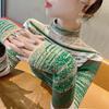 New Spring New Half-high Neck Contrast Sweater Fashionable Sweater Bottoming Shirt Ladies Top