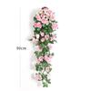 Artificial Rattan Vine Decoration Wall Hanging Roses Home Decor Wedding Door Christmas Fake Flower