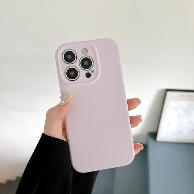 Жидкий силиконовый чехол для мобильного телефона для Iphone 14 13 12 Pro Max 14 Plus, защита камеры, подкладка из микрофибры, чехол «все включено»