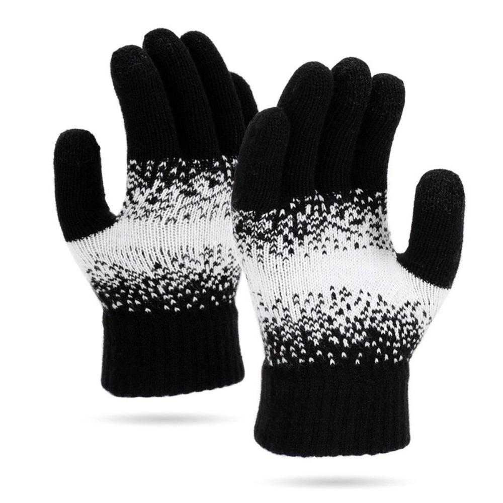 Knitted Warm Gloves Touchable Screen Skiing Gloves Touch Screen Gloves  for Outdoor Cycling Skiing