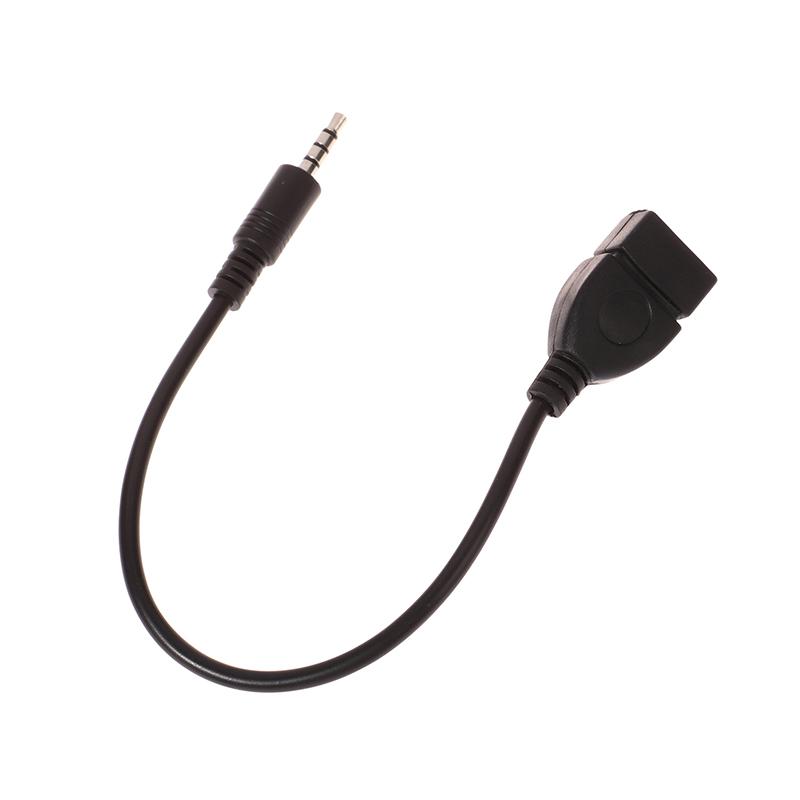 3,5 мм черный автомобильный аудиокабель Aux к USB-аудиокабель автомобильная электроника для воспроизведения музыки автомобильный аудиокабель USB-конвертер для наушников