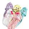 Douyin Trendy Parent-Child Cartoon Animal Shower Cap: Coral Fleece, Quick-Drying, Water-Absorbent, Cute Design for Kids