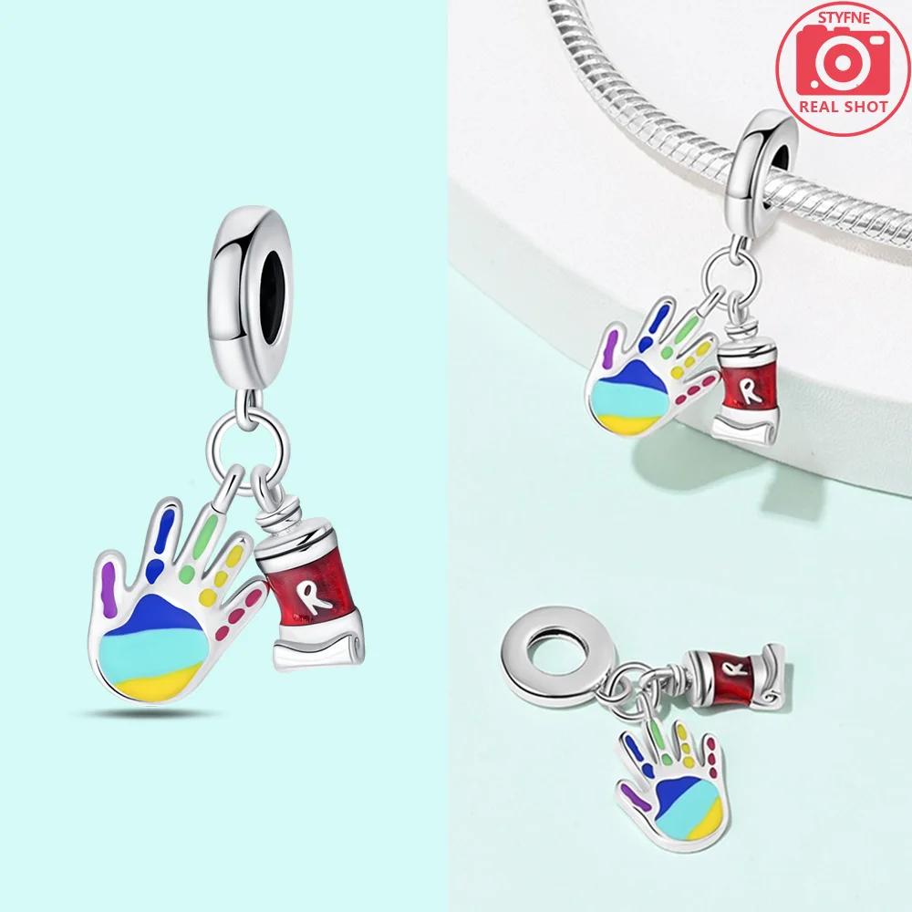 Элегантная медная оригинального цвета масляная живопись доска восковые мелки бусины подходят шармы для браслетов женские украшения DIY аксессуар подарок