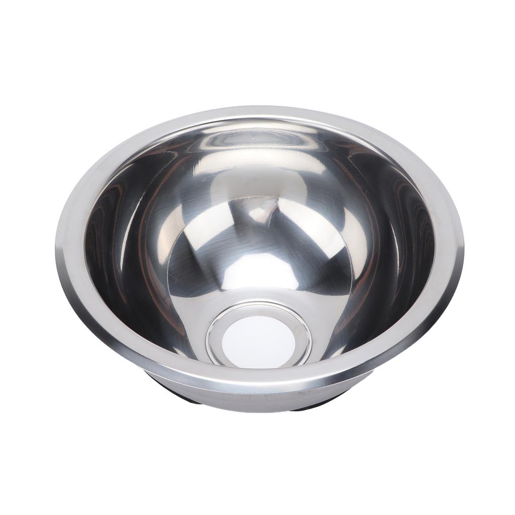 Круглая раковина 265 мм из нержавеющей стали для мытья овощей, чаша, раковина со сливной трубой для лодки, каравана