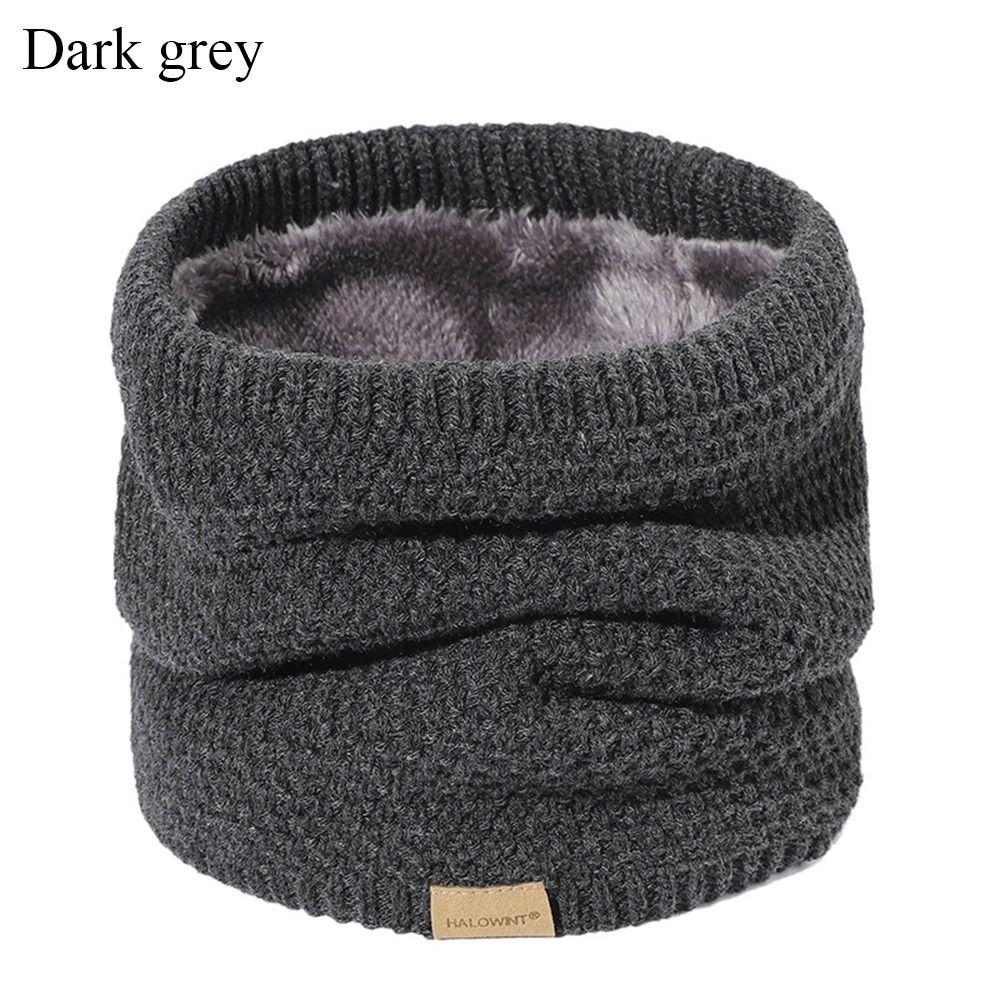Утепленный подклад Гетра для шеи Вязаный лыжный шарф-труба Повседневная защита шеи Зима