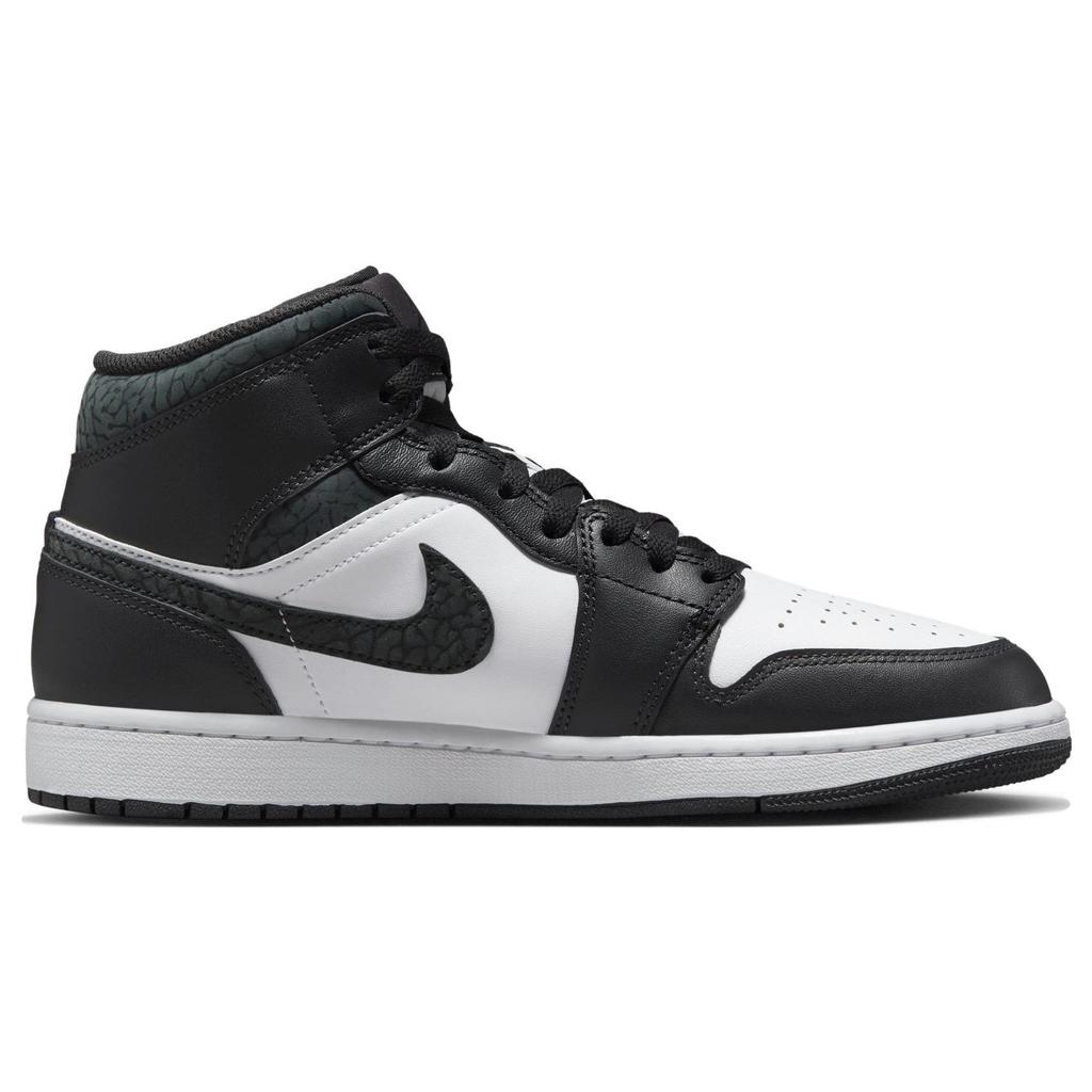 Мужские кроссовки Air Jordan 1 Mid SE Panda Elephant Black Off-Noir White FB9911-001
