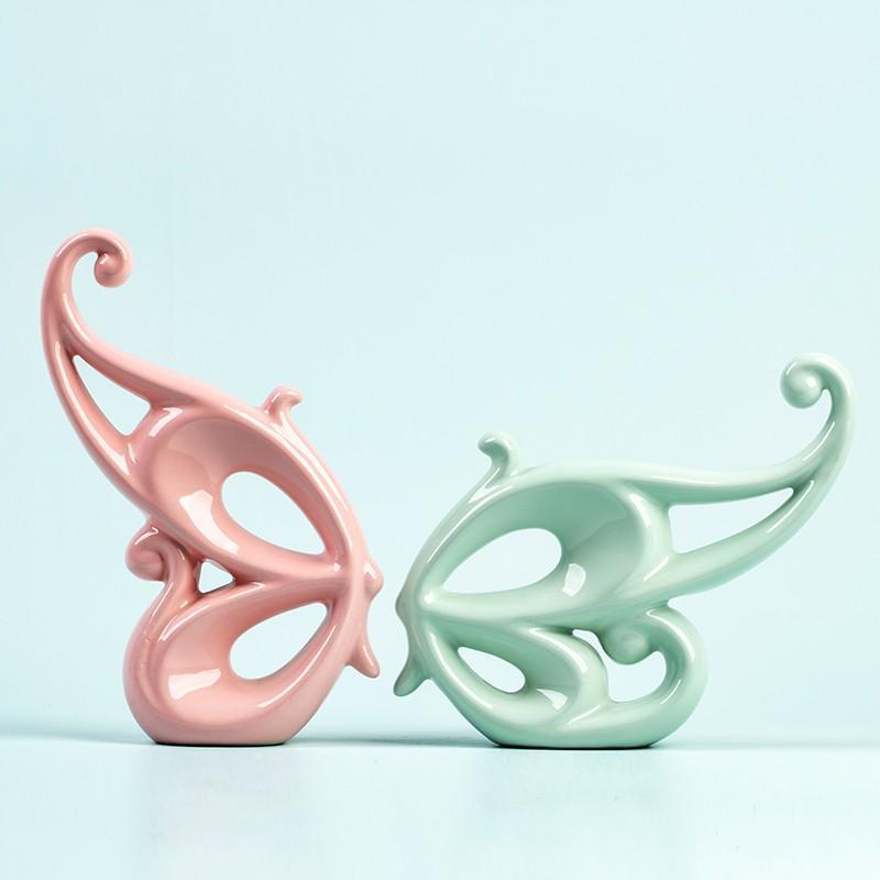 Современные керамические фигурки в виде бабочек для удачи, украшение для дома, гостиной, рабочего стола, кафе, клуба, книжной полки, поделка