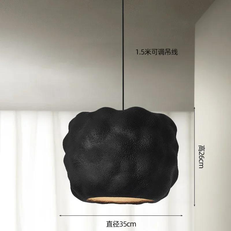 New Restaurant Wabi Sabi Pendant Lamps Minimalist E27 Study Bedroom Lighting Lustre Design Home Decoration Bar Lamp Fixtures