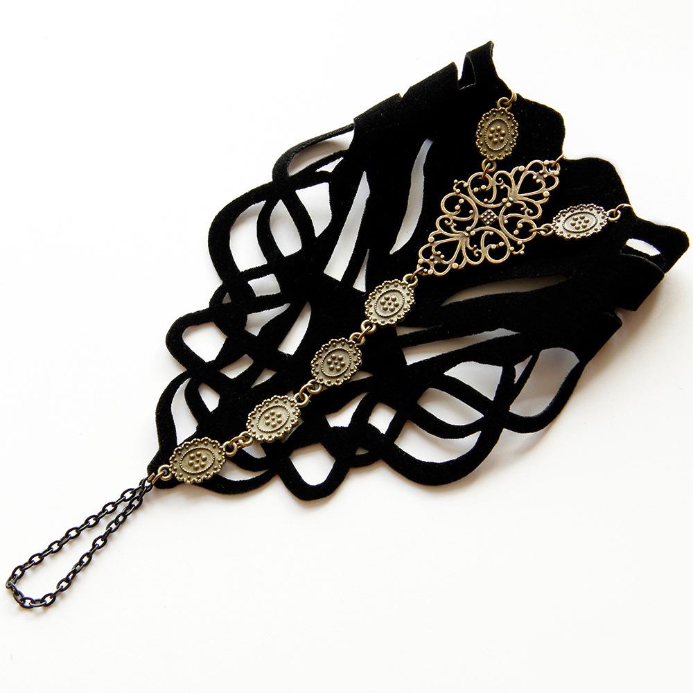 Gypsy Bohemian Bracelet Vintage Finger Chain Halloween Gothic Women's Ornament WS--