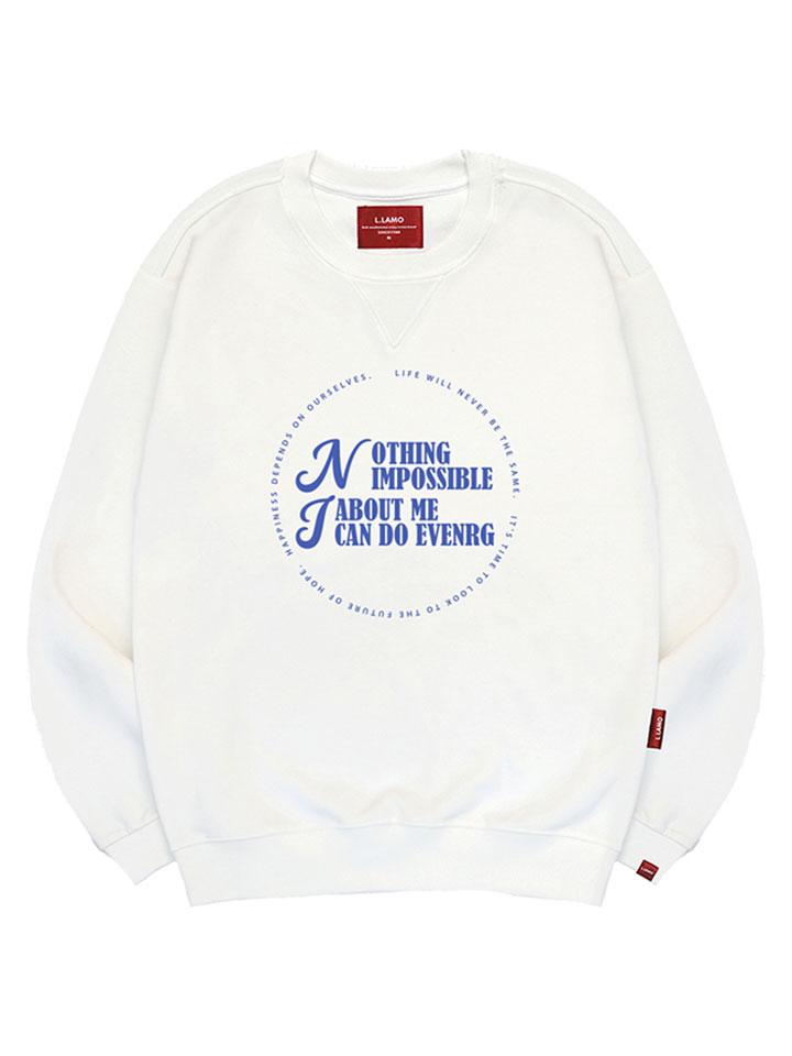 Свитшот Ellamo Nothing Impossible Унисекс Большой Размер S~4XL (Тип B)