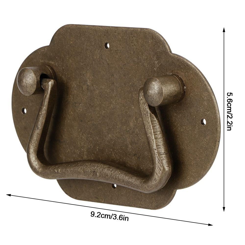 2PCS Bail Drawer Pull Handle Flat Antique Drawer Pull Vintage Cabinet Pull Handle Cabinet