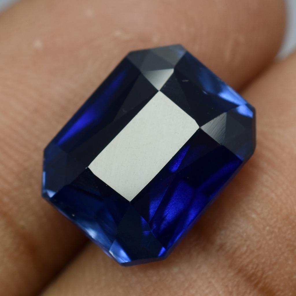 Natural Blue Sapphire Loose Gemstone 8.50 ct Emerald Cut September Birthstone for Gem Collections