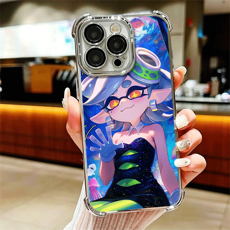 Мягкий чехол для телефона S-Splatoons для iPhone 15 16 17 Air 14 Pro Max 16E Plus 13 12 Mini С покрытием Защита от падений Fundas