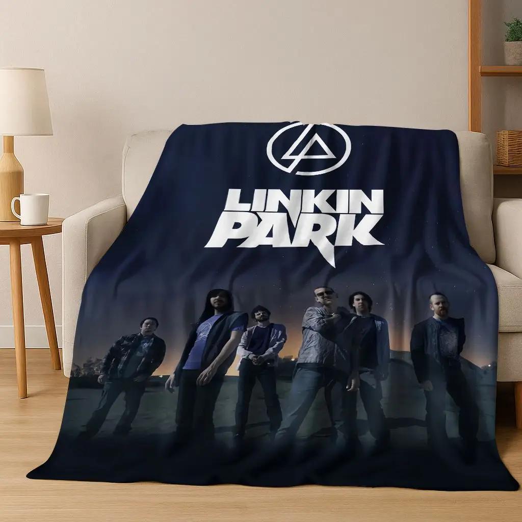 Классическое одеяло из фланели с логотипом L-Linkin Park, арт рок-группы, уютное мягкое покрывало для дома, спальни, кровати, дивана, пикника, подарок для ребенка
