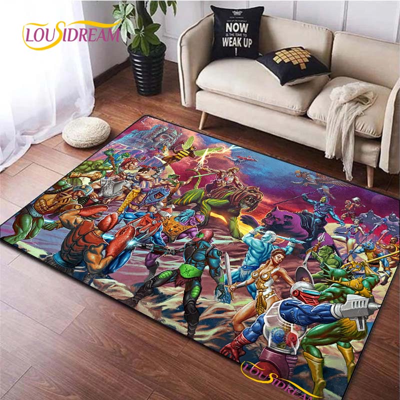 He-man masters Cartoon Carpet for Living Room Bedroom Rug Kitchen Kids Door Unslip Floor Mat Birthday gift photography props Rug