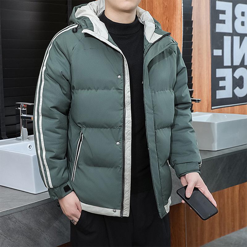 Men's 2024 Autumn/Winter Hooded Down Cotton-Padded Jacket - Casual and Thickened Style