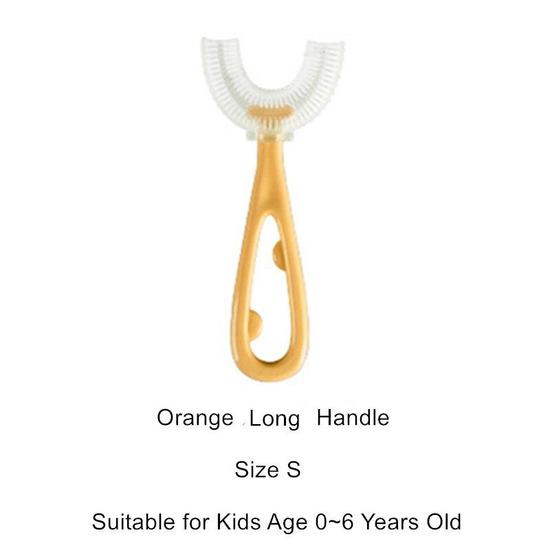 1 шт., детская зубная щетка U-образной формы, детская силиконовая зубная щетка для детей, ручная тренировочная щетка для зубов для малышей, щетка для чистки рта