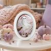 Аксессуары для декора комнаты на Хэллоуин, Деревянная фоторамка-украшение в виде привидения, Овальные милые центральные композиции для стола на вечеринку, Настенные украшения для дома, Праздничное искусство