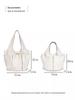 Korean-Style Pleated Multi-Pocket Large Tote Bag by Matin Kim