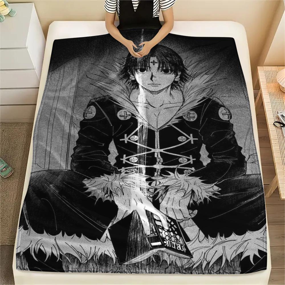 Hunter × Hunter Printed Flannel Blanket Cozy for Bed Sofa Travel Picnic Holiday -xia78