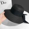 Straw Hat Female And Female Sunshade Summer Outing Beach Hat Bow Sun Hat Sunscreen Hat Versatile Large Brim