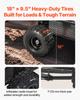 VEVOR Garden Utility Trailer, 28 Cu. Ft. & 800kg, ATV UTV Trailer, Tow Behind Steel Dump Trailers, Removable Rear Panel