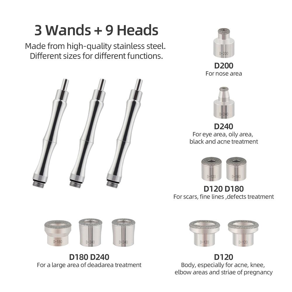 Профессиональный аппарат для алмазной микродермабразии лица для домашнего использования, аппарат для пилинга лица, аппарат для красоты, отшелушивание, очистка пор, уход за кожей