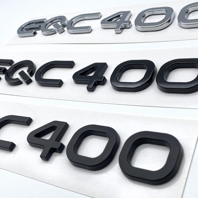Хромированные серебристо-черные буквы на багажнике EQC400 4MATIC эмблемы для Mercedes Benz EQC с электродвигателем SUV AWD N293