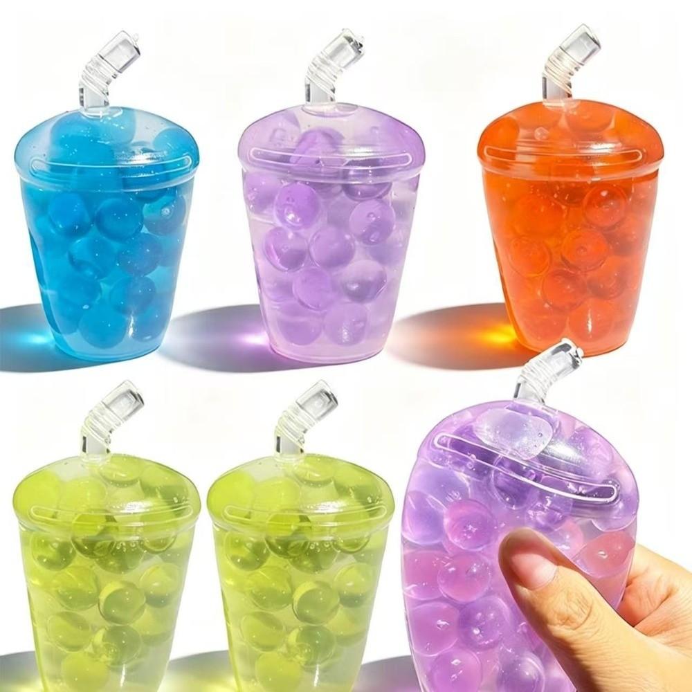 ASMR Sound Squeeze Fidget Toys Hademade Creative Milk Tea Fidgets for Classroom Prizes