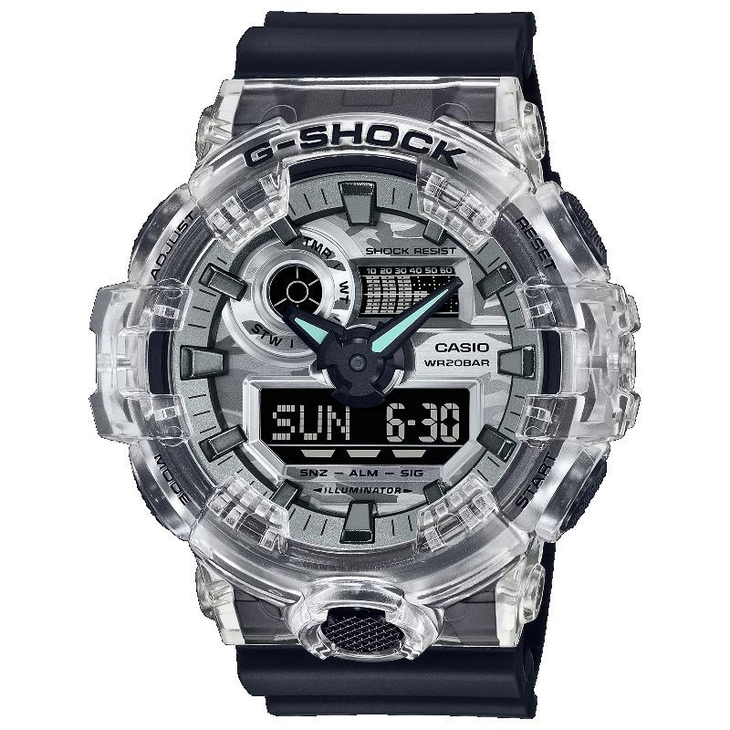 Casio Мужские часы G-SHOCK из смолы, водонепроницаемые 200 м, цифровые, ударопрочные, кварцевые GA-700SKC-1A