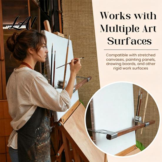Hand Stabilizer Tool 2Pcs Artist Support Bridge Adjustable Easel Rest Bar Wrist Pain Relief Metal for Painting Drawing Craft Projects Sketching Bar