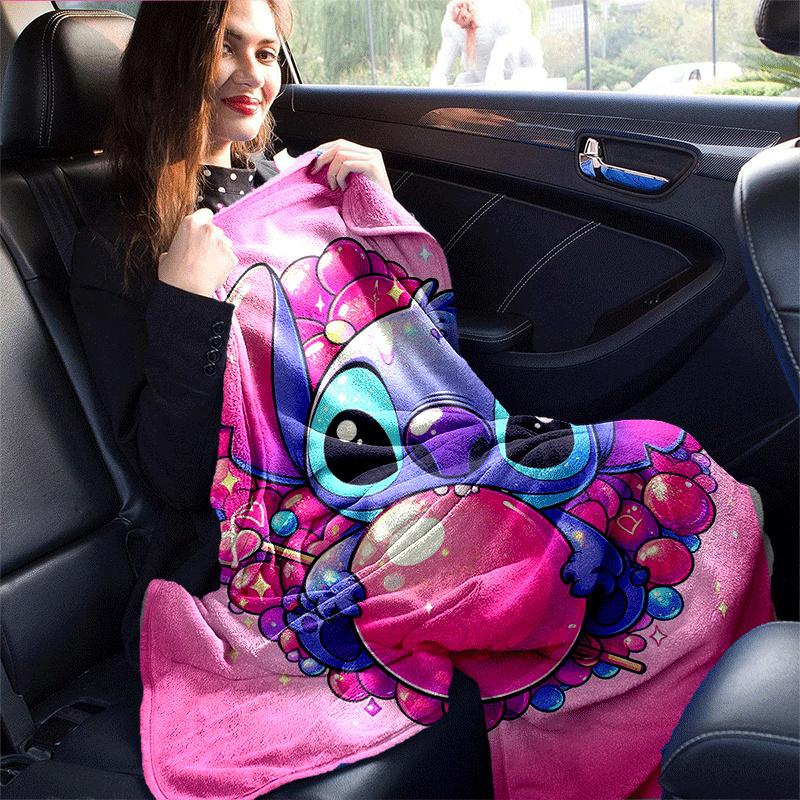 1pc Stitch Printing Blanket - Soft, All-Season Throw for Living Room, Bedroom,Travel