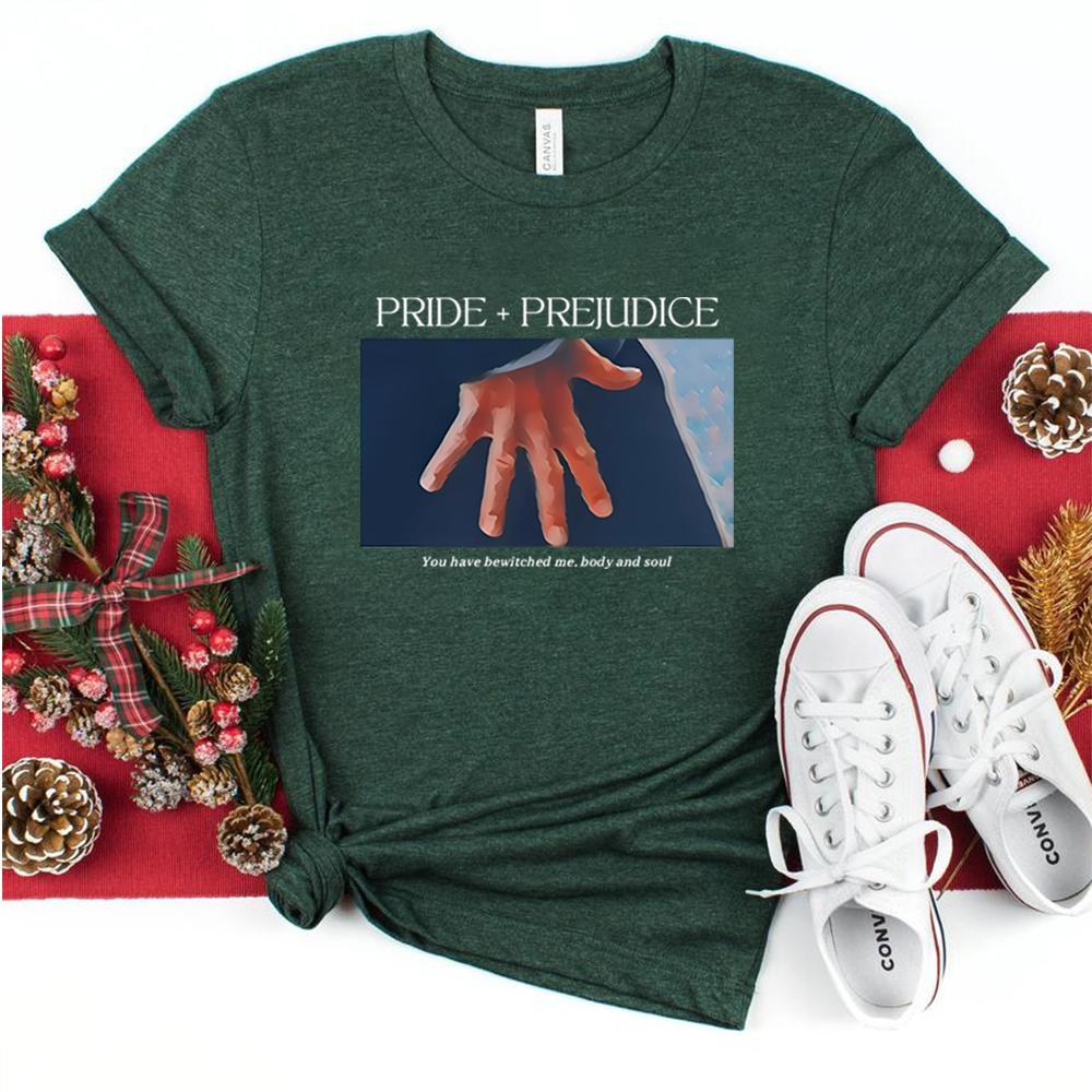Pride and Prejudice Tshirt Hand Flex Scene Y2K 90s Tee Jane Austen Literary Shirt Pemberley Book Lover Tshirt Feminist Booktok