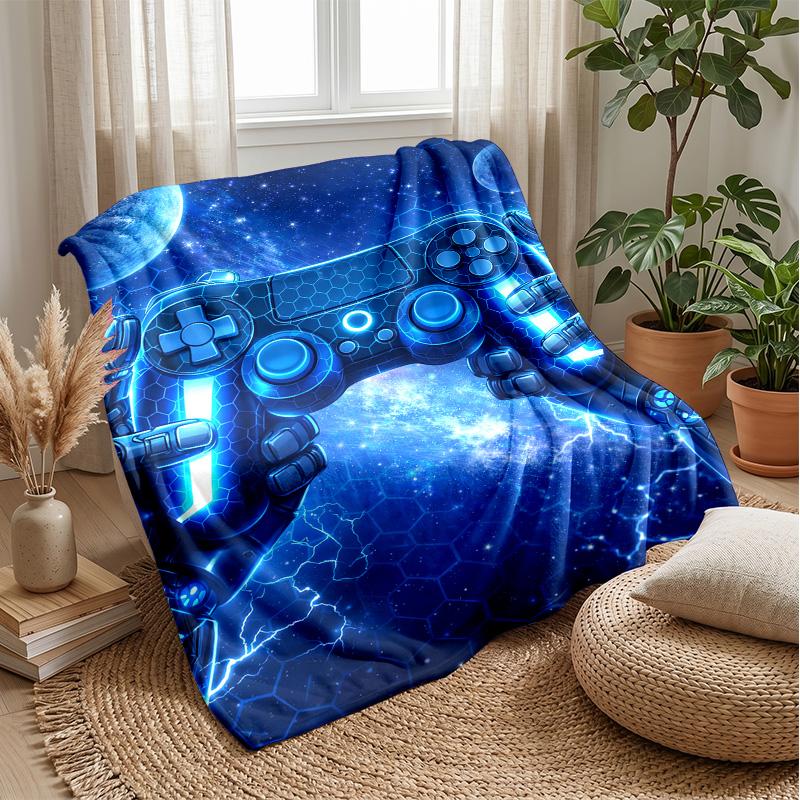 Robotic Hand Holding Game Controller Theme blanket Lightweight Warm Flannel Blanket Decorative Throw Blanket for Home Decoration