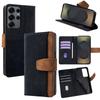 For Samsung Galaxy S25 Ultra Case RFID Blocking Color Splicing PU Leather Wallet Phone Cover