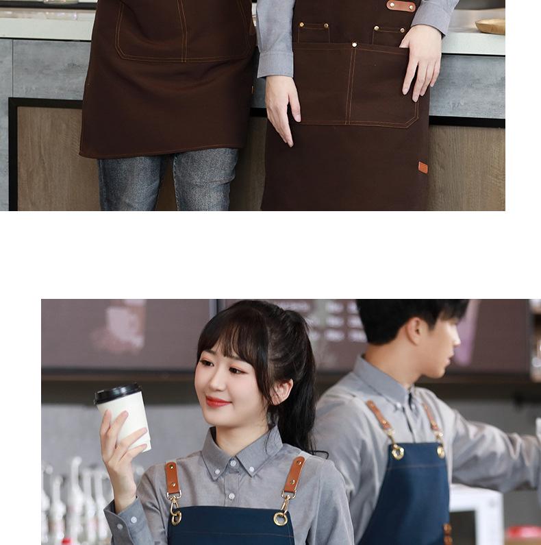 New Canvas Waterproof Oilproof Printed Apron for Kitchen, Studio, or Advertising with Logo