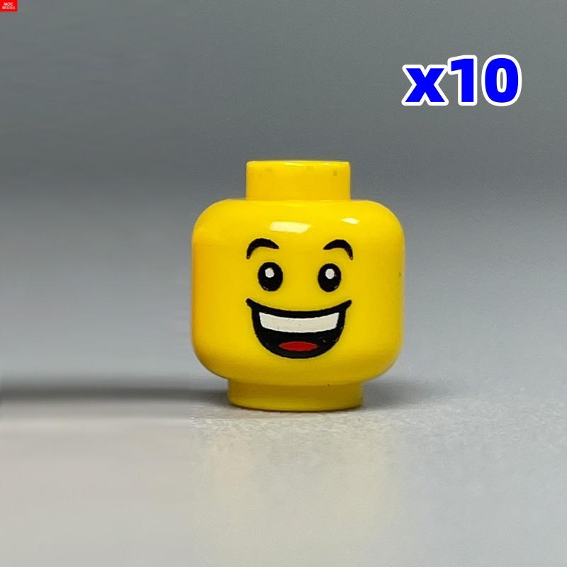 Нетоксичные Moc Кирпичи Печатная Голова Лицо Выражение 4 см Фигурка Часть Тела DIY Образовательные Строительные Блоки Игрушки Для Детей Подарок