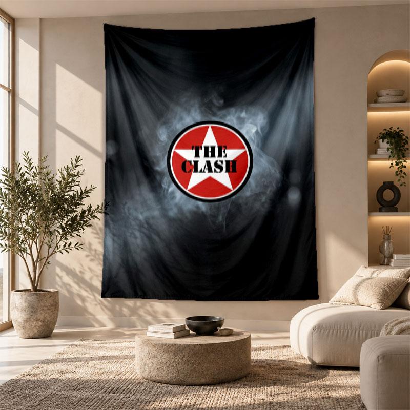 Decorative Tapestry,The Clash Printed Wall Art, Lightweight Wall Hanging For Bedroom Background