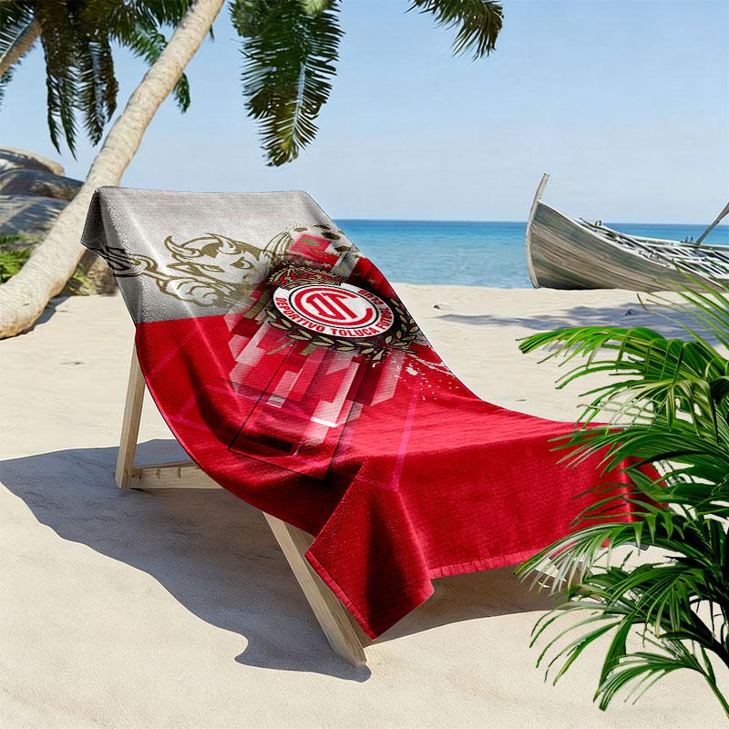 Club Toluca Print Beach Towel, Large Soft Quick Dry Towel for Beach Camping Swimming