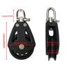 Wire Rope Crane Pulley Block, Stainless Steel Nylon Rope Pulley, Lifting Crane Swivel Hook Single Pulley Block For Wire Rope Loading Gym Equipment Clo